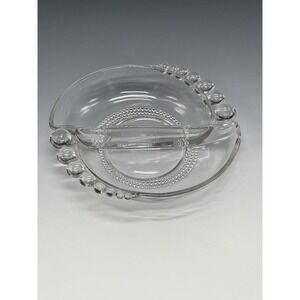 Vintage Duncan & Miller Teardrop Divided Relish Candy Dish Clear Glass Nut Mints